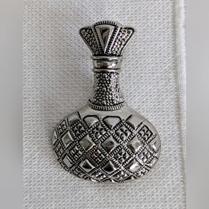 Vintage Genie Bottle Looking Brooch Pin, Pendant Marked Best In Silver &…